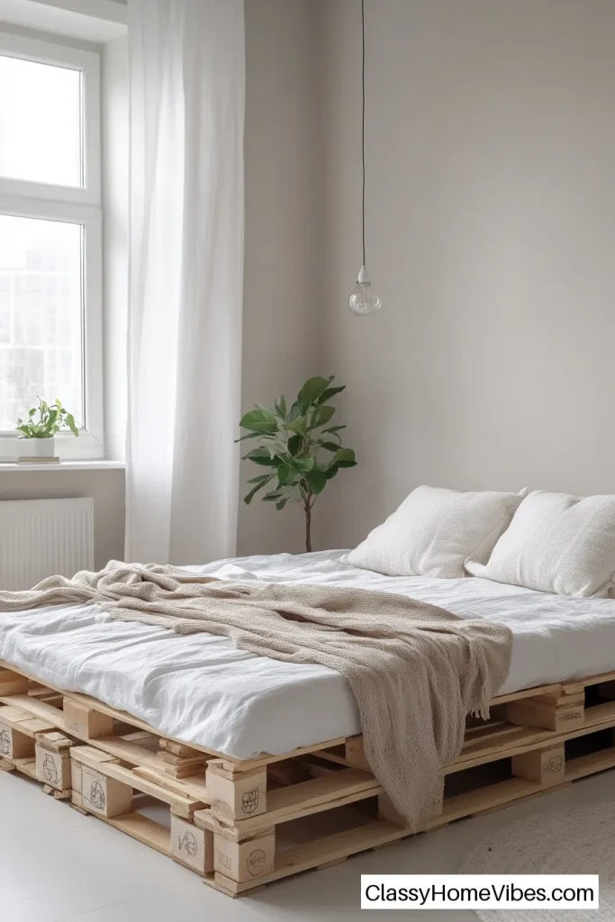 Minimalist Pallet Platform Bed